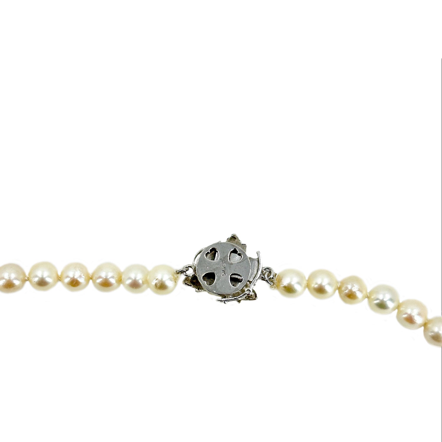 Opera Length Mid-Century Japanese Saltwater Cultured Akoya Pearl Vintage Necklace - Sterling Silver 33 Inch