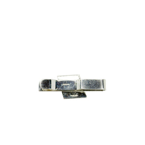 Engraved Men's Japanese Saltwater Akoya Cultured Pearl White Mother of Pearl Tie Bar- Sterling Silver