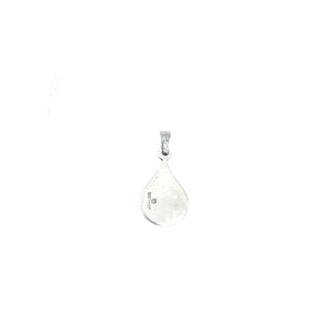 Petite Vintage Snowflake Japanese Saltwater Cultured Akoya Retro Pendant- Sterling Silver