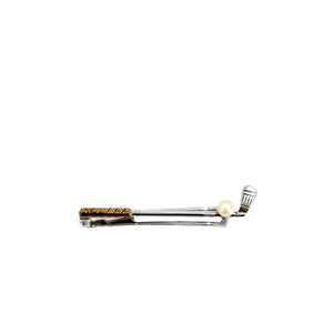 Designer Maruwa Vintage Golf Club Mid Century Men's Japanese Saltwater Akoya Cultured Pearl Tie Bar- Sterling Silver