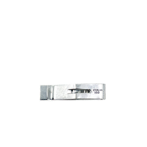 Deco Engraved Vintage Men's Japanese Saltwater Akoya Cultured Pearl Tie Bar- Sterling Silver