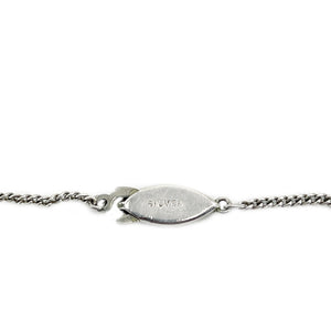 Filigree Spun Silver Japanese Cultured Akoya Pearl Flower Necklace- Sterling Silver 16 Inch