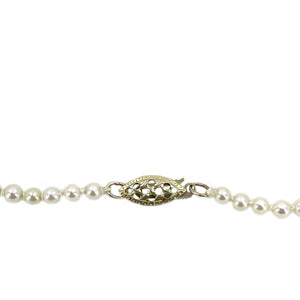 Choker Petite Graduated Japanese Cultured Saltwater Akoya Pearl Necklace - 14K Yellow Gold 14.50 Inch