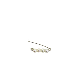 Shortener Mid Century Petite Cultured Saltwater Akoya Pearl Bar Pin- 14K Yellow Gold