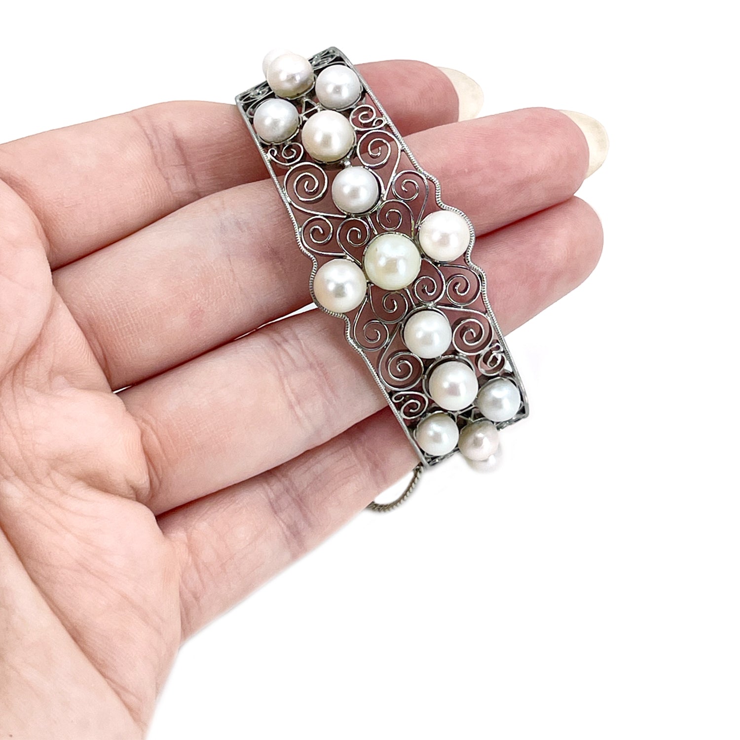 Victorian Yamato Designer Japanese Saltwater White Akoya Cultured Pear –  Vintage Valuable Pearls