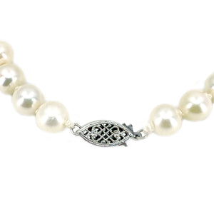 Filigree Vintage Japanese Saltwater Akoya Cultured Pearl Retro Bracelet- Sterling Silver