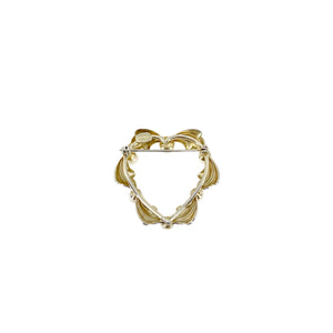 Wreath Vintage Japanese Cultured Saltwater Akoya Pearl Leaf Brooch- Gold Filled