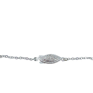 Calla Lilly Modernist Japanese Cultured Akoya Pearl Vintage Pendant Necklace- Sterling Silver 16.50 Inch