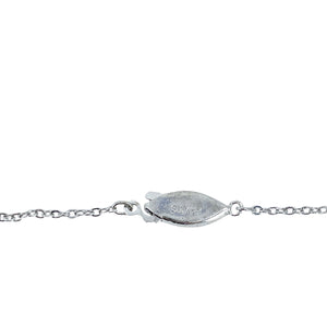 Calla Lilly Modernist Japanese Cultured Akoya Pearl Vintage Pendant Necklace- Sterling Silver 16.50 Inch