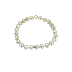Invisible Clasp Japanese Saltwater Akoya Cultured Pearl Vintage Bracelet