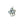 Baroque Blue Japanese Saltwater Cultured Akoya Vintage Ribbon Pendant Charm- Sterling Silver