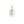 Modernist Cream Yellow Japanese Saltwater Cultured Akoya Vintage Charm Pendant- Sterling Silver