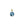 Baroque Blue Japanese Saltwater Akoya Pearl Vintage Solitaire Pendant- 14K Yellow Gold