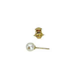 Asahi Vintage Japanese Saltwater Akoya Cultured Pearl Tie Tac- 14K Yellow Gold