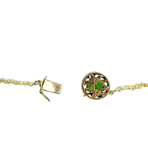 Antique Natural Victorian Seed Pearl Jade Nugget Graduated Necklace Strand Opera - 14K Yellow Gold 28 Inch