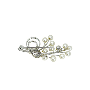 Branch Tree Nature Vintage Japanese Saltwater Akoya Cultured Pearl Brooch- Sterling Silver