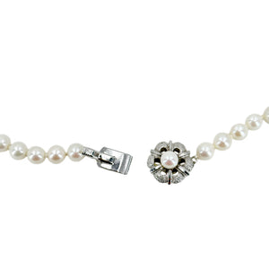 Long Rope Mid Century Modern Japanese Saltwater Cultured Akoya Pearl Vintage Necklace - Sterling Silver 50 Inch