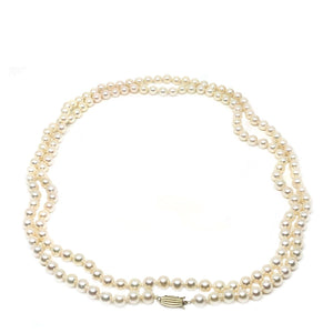 Mikimoto Blue Lagoon Japanese Cultured Akoya Pearl Strand - 14K Yellow Gold 49 Inch