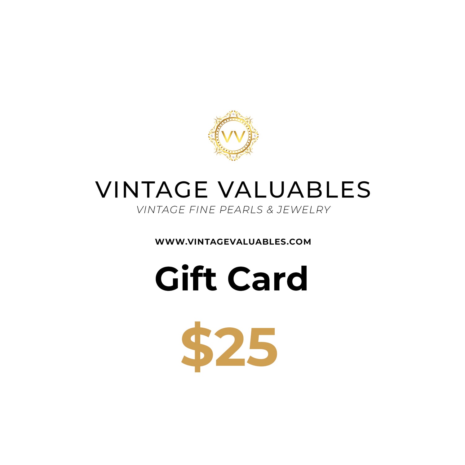 Vintage Valuable Pearl Gift Card