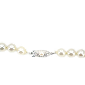 Mikimoto Graduated Japanese Cultured Akoya Pearl Vintage Strand - 10K White Gold 16 Inch