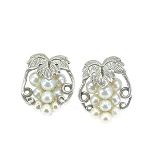 Grape Akoya Saltwater Cultured Pearl Screwback Earrings- Sterling Silver