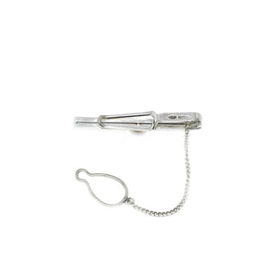 Mid Century Modern Men's Japanese Saltwater Akoya Cultured Pearl Tie Bar- 10K Yellow Gold & Sterling Silver